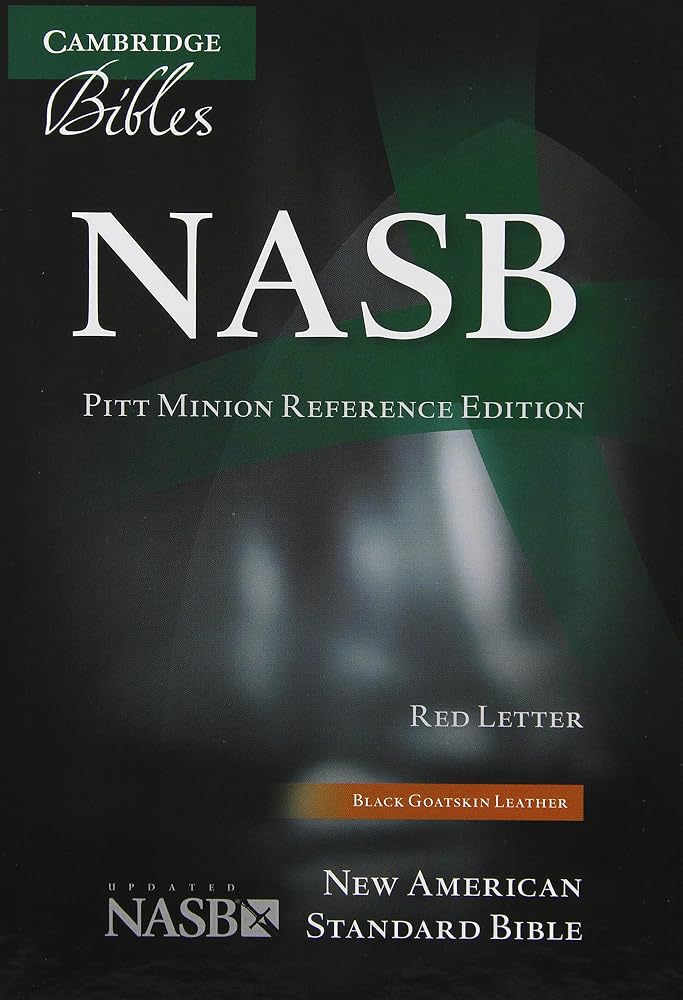 NASB Pitt Minion Reference Bible, Black Goatskin Leather, Red-letter Text, NS446:XR cover image