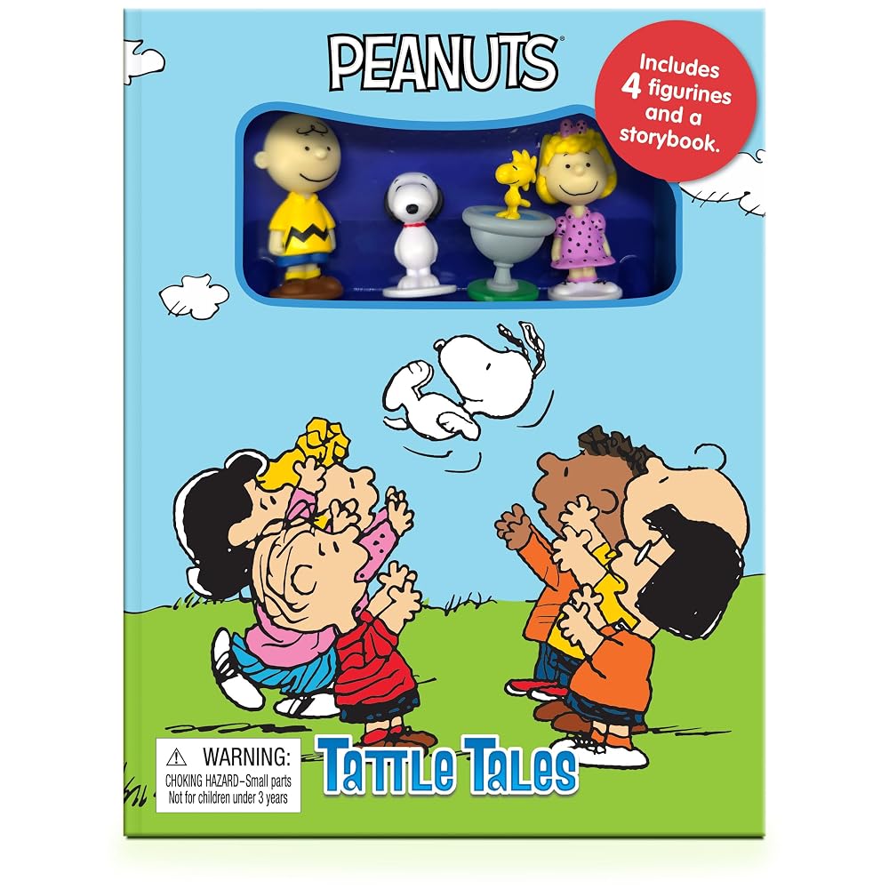Peanuts Snoopy Tattle Tales - Activity Books for kids, 12-page storybook, 4 figurines cover image