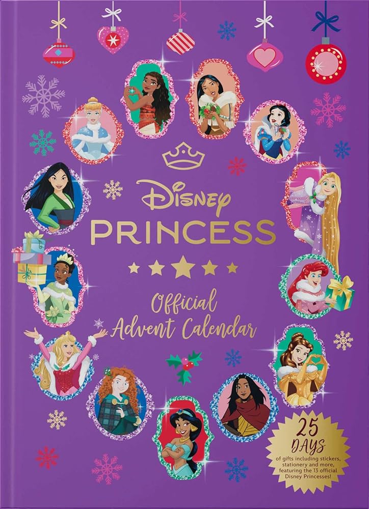 Disney Princess: The Official Advent Calendar: 25 Days of Gifts, with Stationery, Key Chains, Decorative Tapes and More! cover image