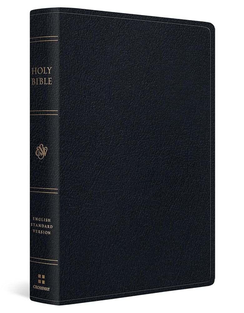 ESV Giant Print Bible, Red Letter (Genuine Leather, Black): Holy Bible, English Standard Version cover image