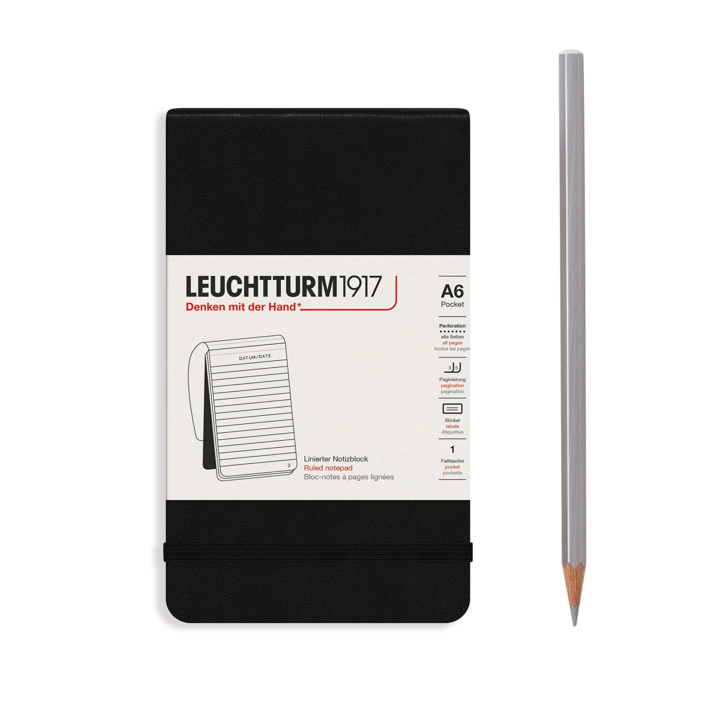 Notepads Pocket (A6): Navy / Dotted
