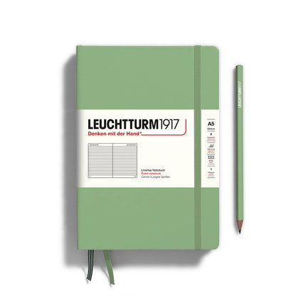 Notebooks - Medium (A5): Sage / Hardcover / Ruled