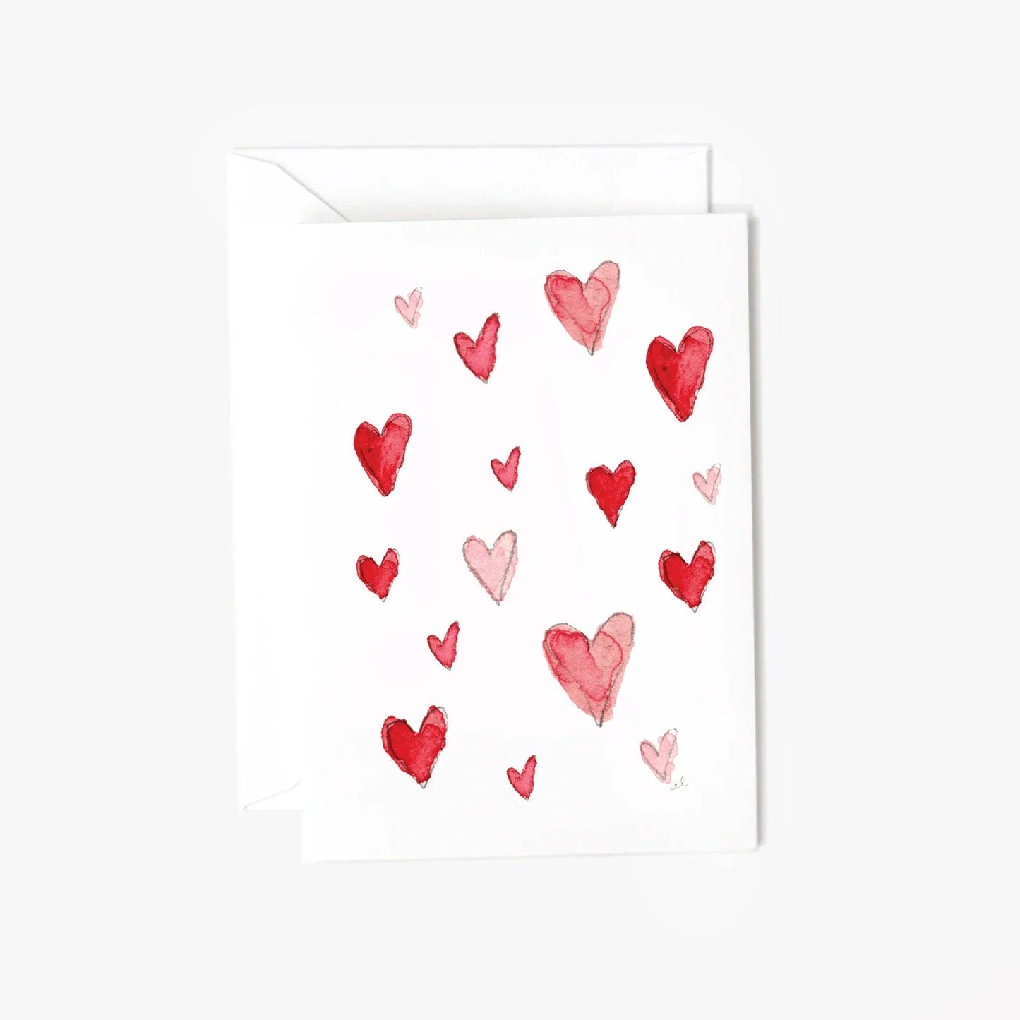 Hearts mini valentine enclosure notecard