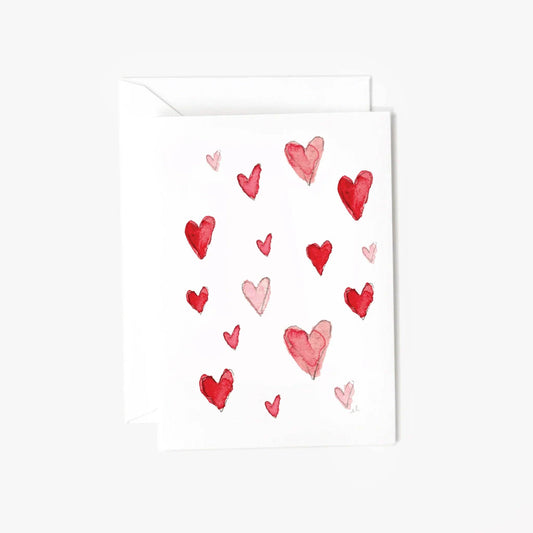 Hearts mini valentine enclosure notecard