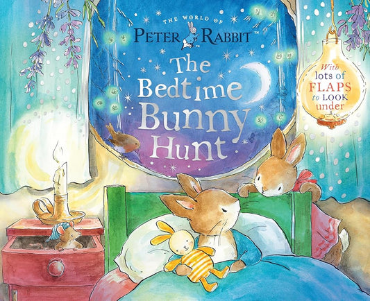 The Bedtime Bunny Hunt: With Lots of Flaps to Look Under (Peter Rabbit) cover image
