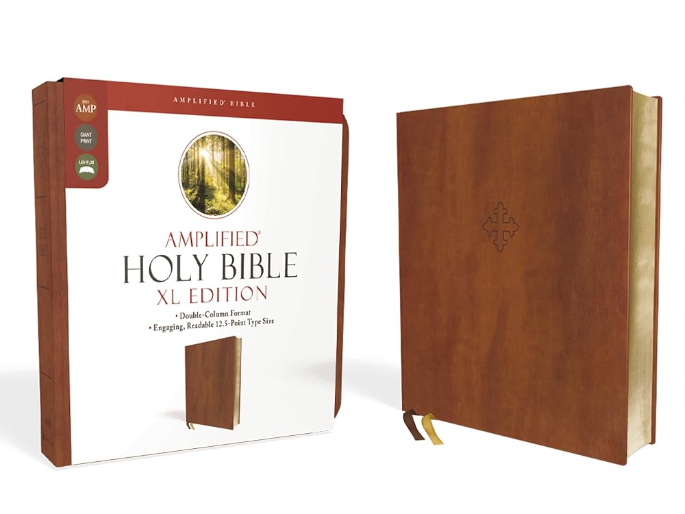 Amplified Holy Bible, XL Edition, Leathersoft, Brown cover image