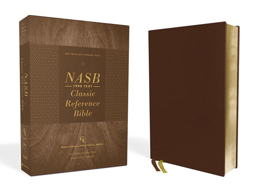 NASB, Classic Reference Bible, Genuine Leather, Buffalo, Brown, Red Letter, 1995 Text, Comfort Print cover image