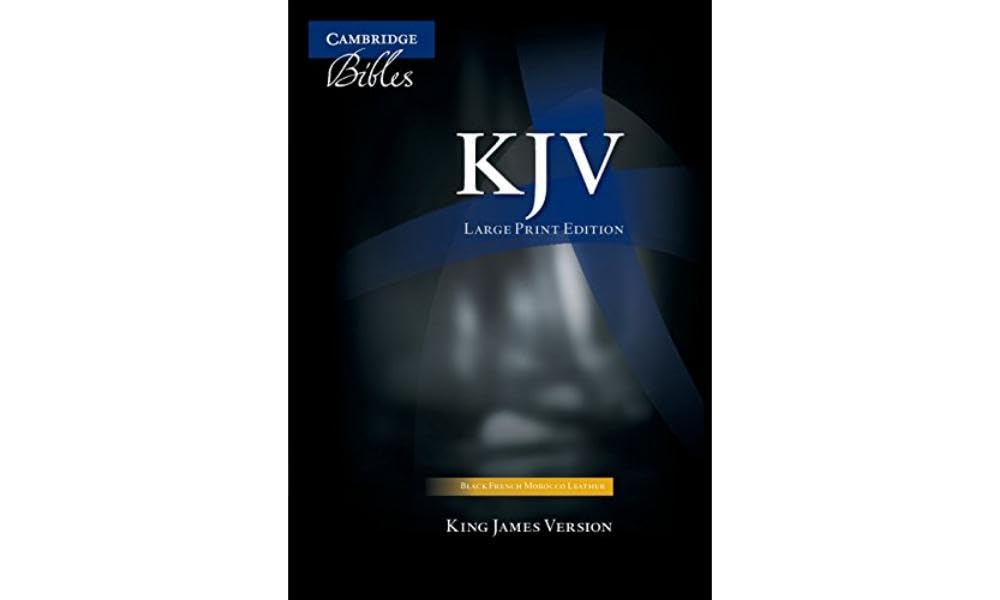 King James Version Large Print Text Bible (Black French Morocco Leather) cover image