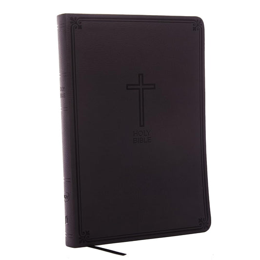 NKJV, Value Thinline Bible, Large Print, Leathersoft, Charcoal, Red Letter Edition, Comfort Print: Holy Bible, New King James Version cover image