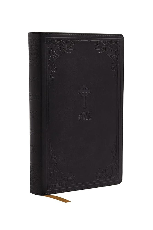 NRSV Catholic Edition Gift Bible, Black Leathersoft (Comfort Print, Holy Bible, Complete Catholic Bible, NRSV CE): Holy Bible cover image