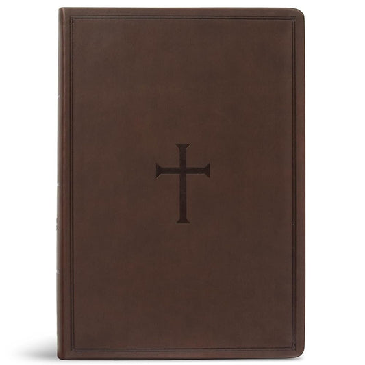 CSB Super Giant Print Reference Bible, Value Edition, Brown Leathertouch cover image
