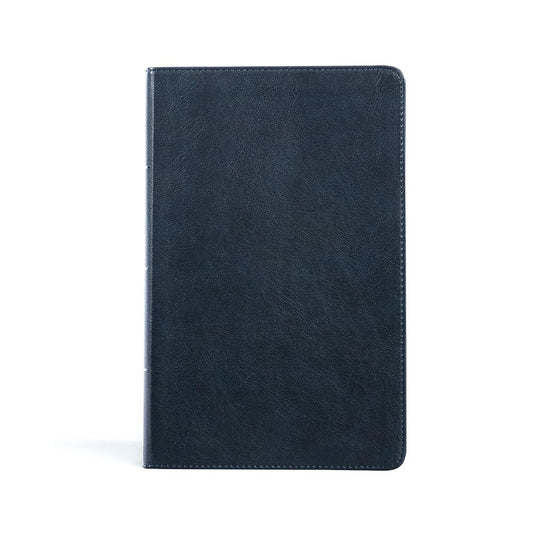 CSB Single-Column Personal Size Bible, Navy LeatherTouch, Black Letter, Presentation Page, Full-Color Maps, Easy-to-Read Bible Serif Type cover image