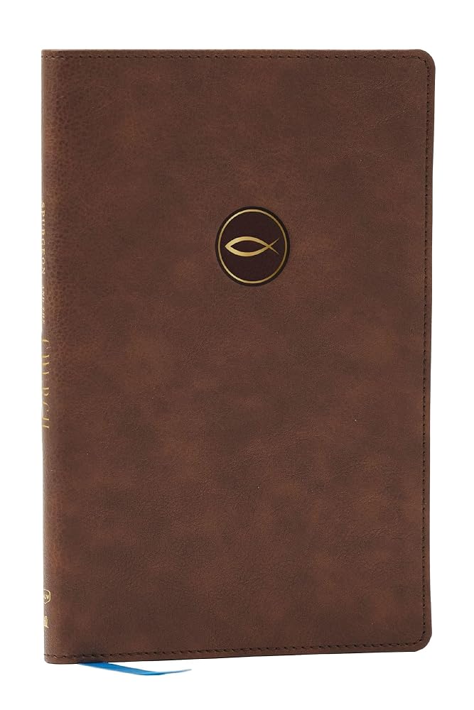 Spurgeon and the Church: Acts through Revelation with Devotions from Charles Spurgeon (NKJV, Brown Leathersoft, Comfort Print) cover image