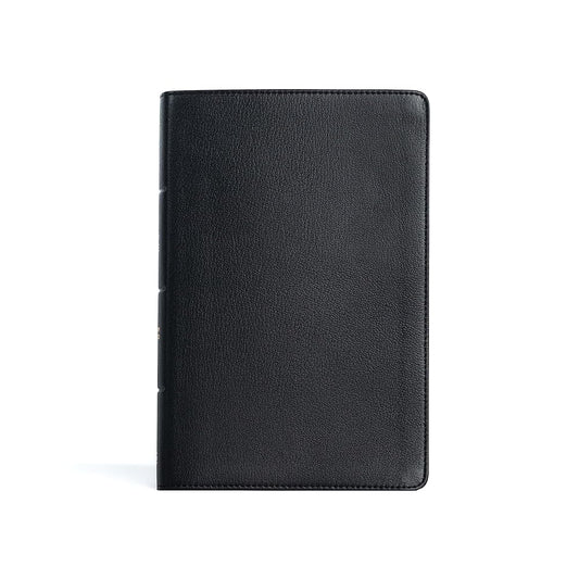 CSB Personal Size Giant Print Bible, Black Genuine Leather, Indexed, Red Letter, Presentation Page, Footnotes, Full-Color Maps, Easy-to-Read Bible Serif Type cover image