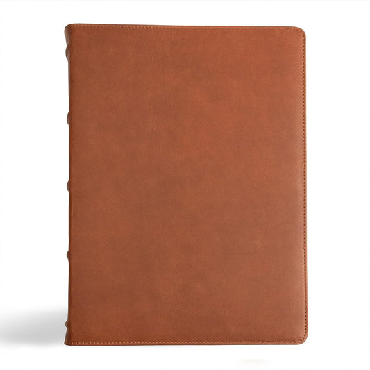 CSB Verse-by-Verse Reference Bible, Holman Handcrafted Collection, Marbled Tan Premium Calfskin, Black Letter, Presentation Page, Cross-References, Full-Color Maps, Easy-to-Read Bible Serif Type cover image