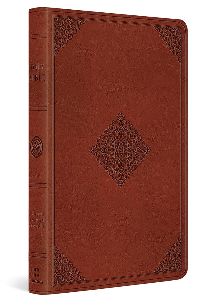 ESV Large Print Value Thinline Bible (TruTone, Tan, Ornament Design) cover image