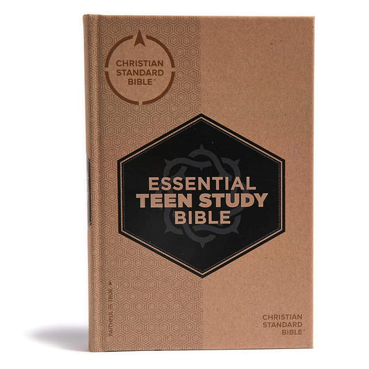 CSB Essential Teen Study Bible, Hardcover, Devotionals, Study Tools, Red Letter, Presentation Page, Full-Color Maps, Easy-to-Read Bible Serif Type cover image