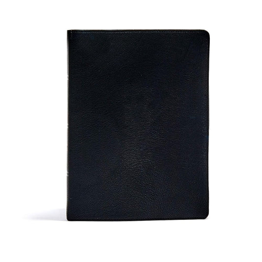 CSB Verse-by-Verse Reference Bible, Holman Handcrafted Collection, Black Premium Goatskin, Black Letter, Presentation Page, Cross-References, Full-Color Maps, Easy-to-Read Bible Serif Type cover image