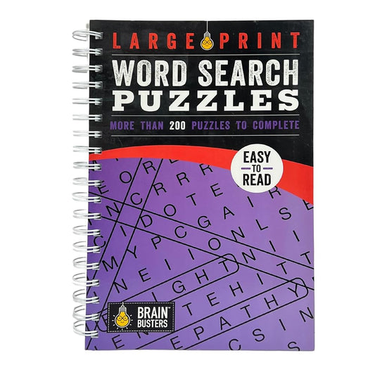 Large Print Word Search Puzzles Volume 2: Over 200 Puzzles to Complete with Solutions - Include Spiral Bound / Lay Flat Design and Large to Extra-Large Font for Word Finds (Brain Busters) cover image