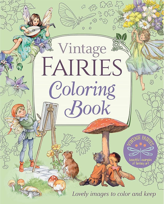 Vintage Fairies Coloring Book: Lovely Images to Color and Keep (Sirius Vintage Coloring) cover image