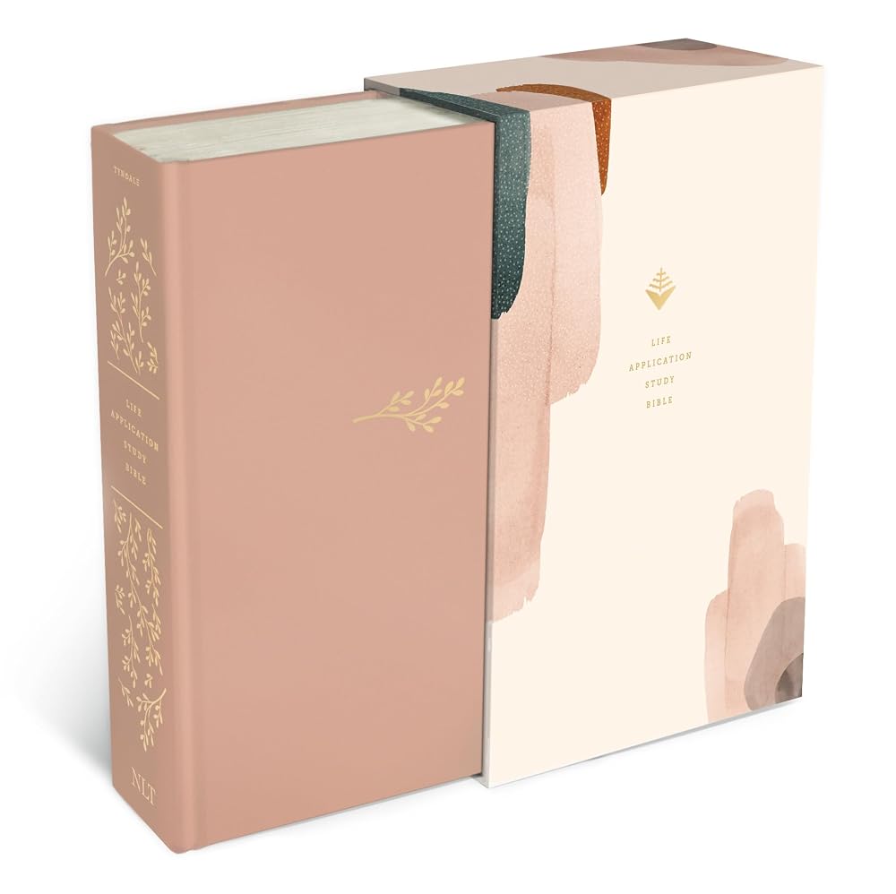 NLT Life Application Study Bible, Third Edition (Hardcover Cloth, Soft Pink, Red Letter) cover image