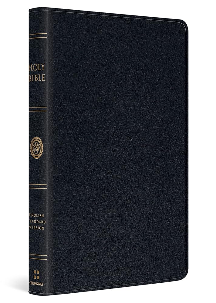ESV Thinline Bible, Red Letter (Genuine Leather, Black): Holy Bible, English Standard Version cover image