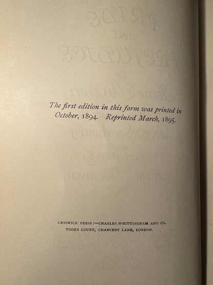 Pride and Prejudice by Jane Austen (1895 "Peacock Edition," Illustrated by Hugh Thomson)