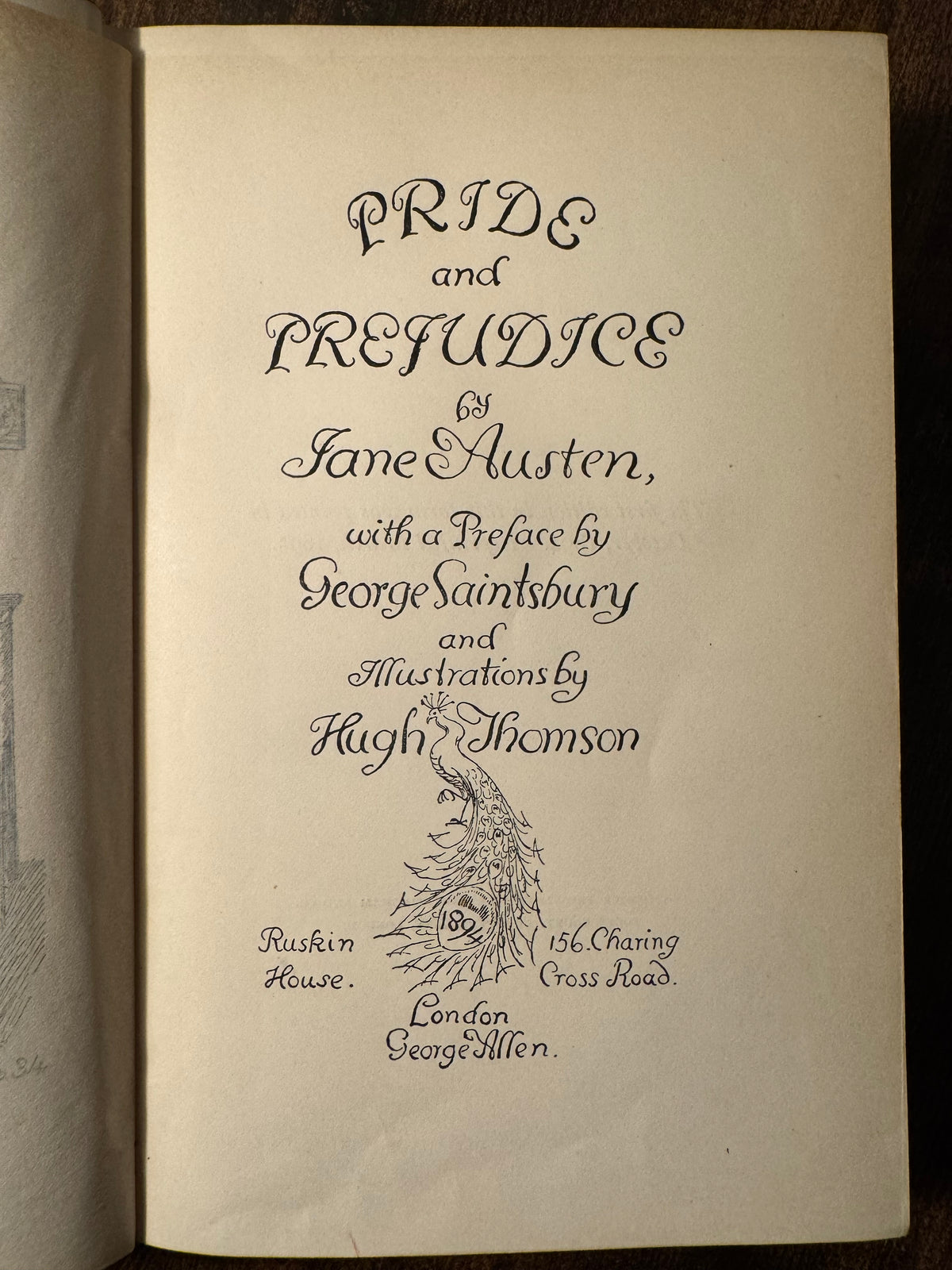 Pride and Prejudice by Jane Austen (1895 "Peacock Edition," Illustrated by Hugh Thomson)