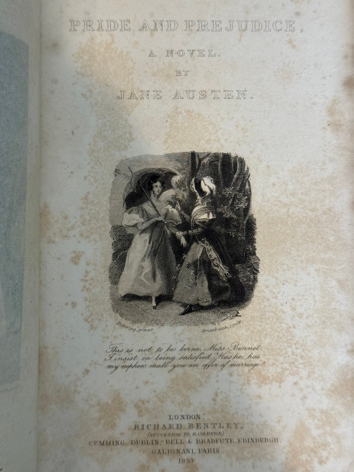 Pride and Prejudice (1839)