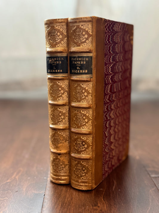 Pickwick Papers by Charles Dickens (1880s) Two Volumes