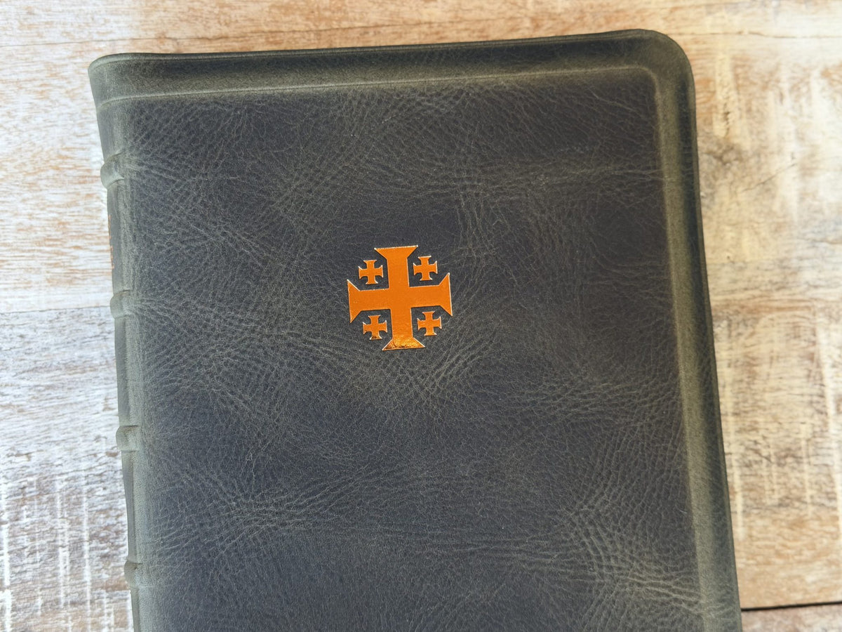 Steel Grey Waxy LSB Handy Size Inside Column Reference by Rock Wall Bibles, front cover close-up