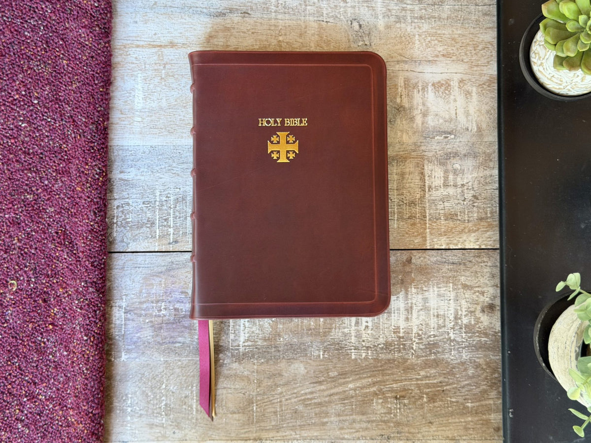 British Tan Double Shot CSB Verse by Verse Reference by Rock Wall Bibles, front cover