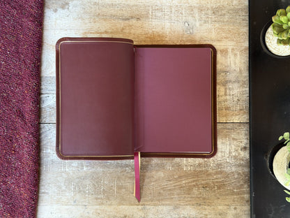 British Tan Double Shot CSB Verse by Verse Reference by Rock Wall Bibles, inside cover liner