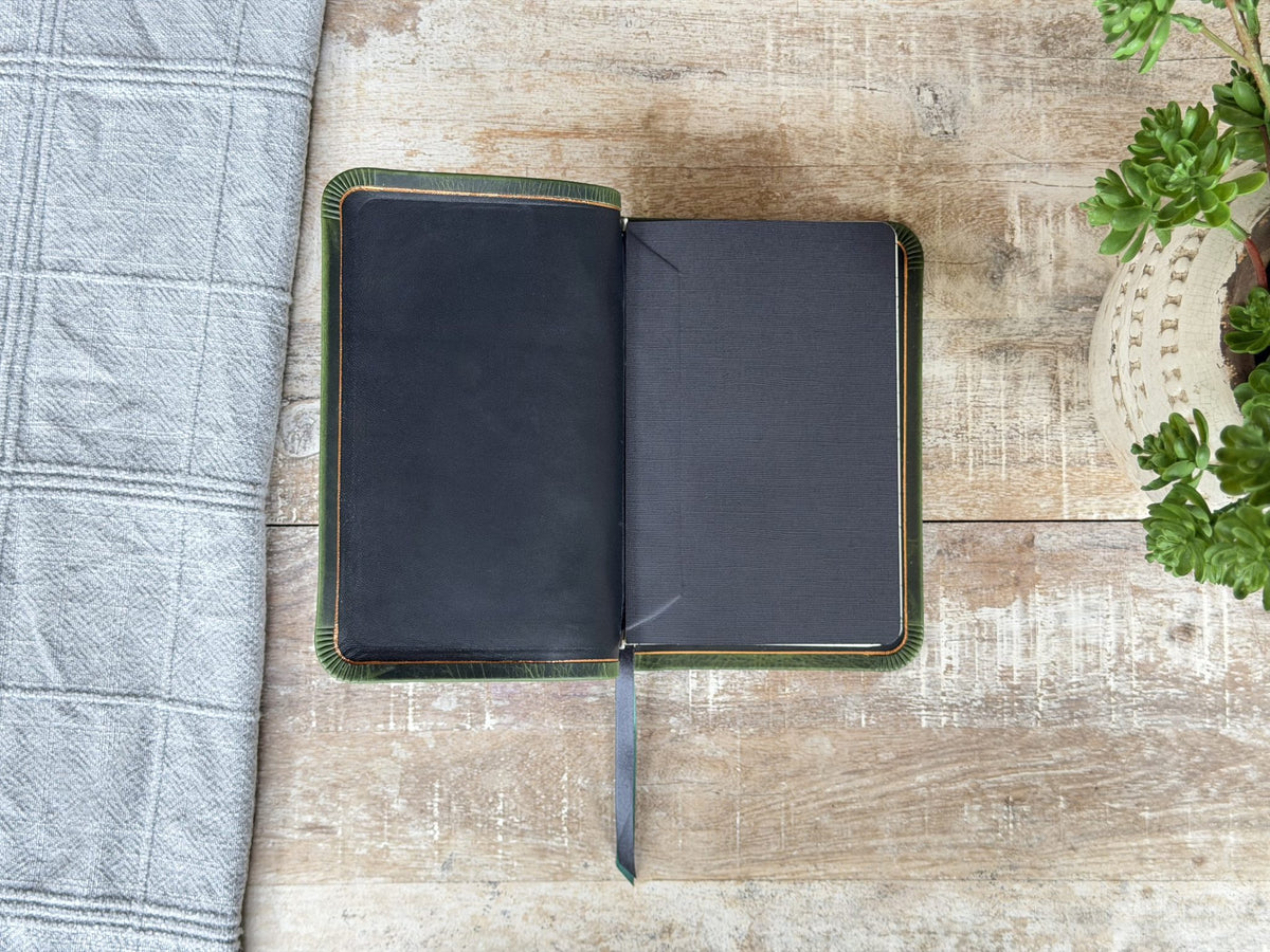 Emerald Waxy “The Lord of the Rings” by Rock Wall Bibles, inside cover liner