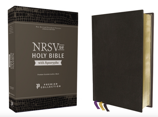NRSVue Holy Bible with Apocrypha Premier Collection, Art Gilded Edges, Comfort Print [Black] by Zondervan