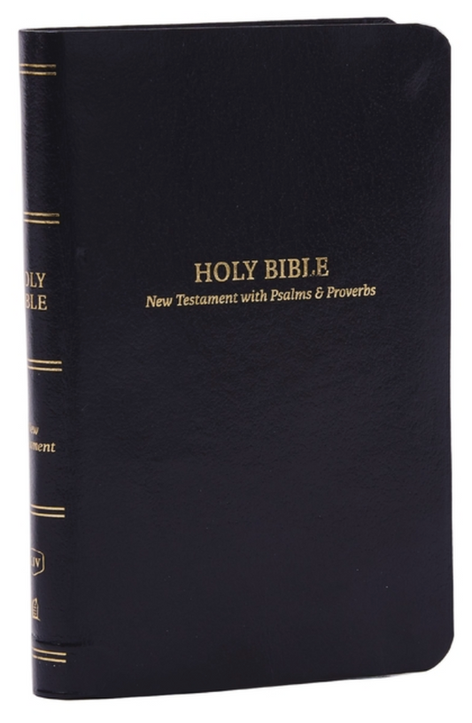 KJV Holy Bible: Pocket New Testament with Psalms and Proverbs, Black Leatherflex, Red Letter, Comfort Print: King James Version by Thomas Nelson