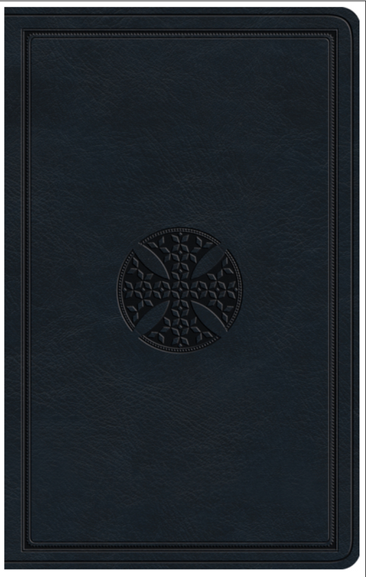ESV Large Print Value Thinline Bible (TruTone, Navy, Mosaic Cross Design) by ESV Bibles