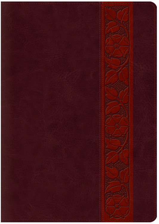 ESV Study Bible, Large Print (Trutone, Mahogany, Trellis Design, Indexed)