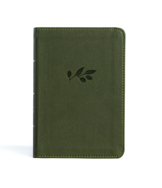 NASB Large Print Compact Reference Bible, Olive Leathertouch