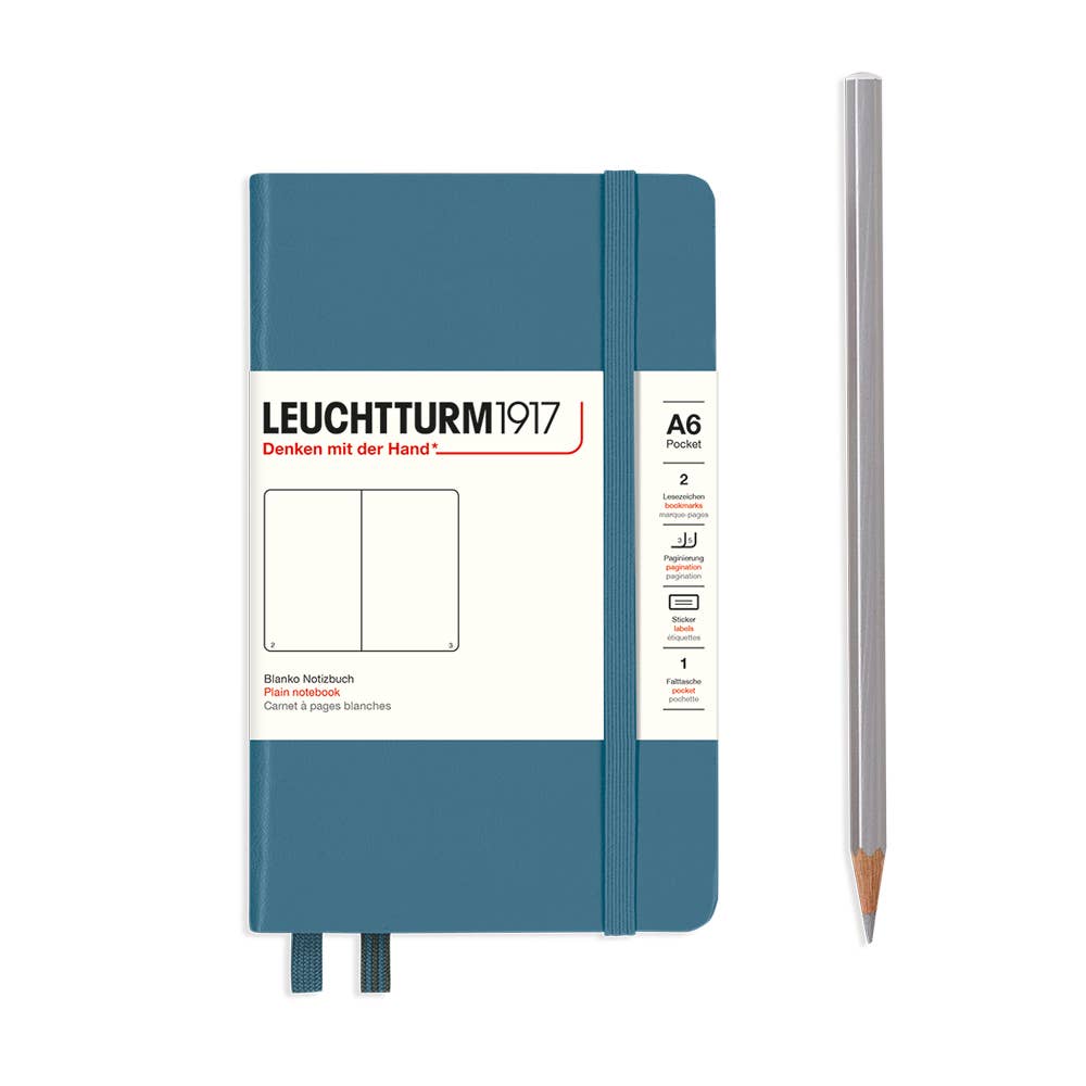 Notebooks - Pocket (A6): Stone Blue / Hardcover / Plain