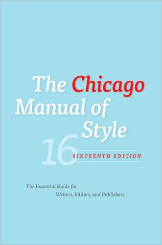 The Chicago Manual of Style 16